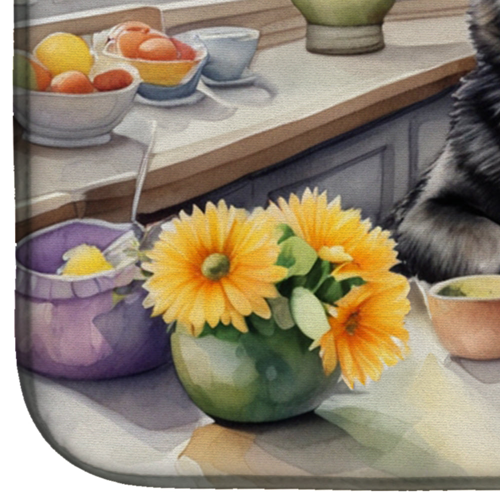 Decorating Easter German Shepherd Dish Drying Mat