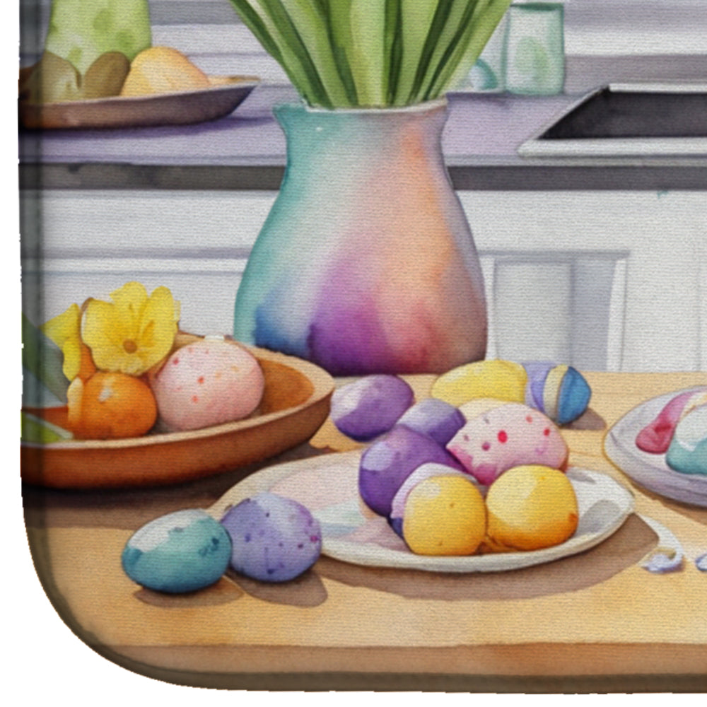 Decorating Easter German Shorthaired Pointer Dish Drying Mat