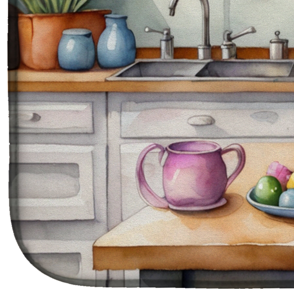 Decorating Easter Great Dane Dish Drying Mat