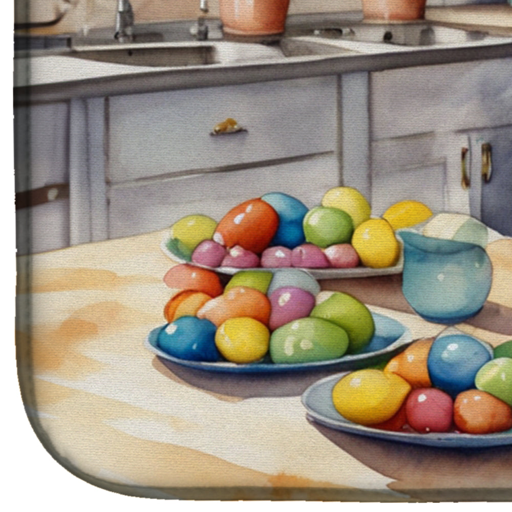 Decorating Easter Great Dane Dish Drying Mat