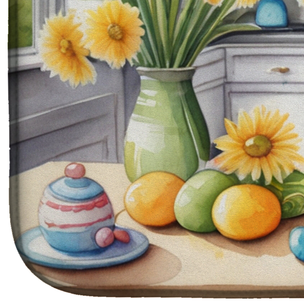 Decorating Easter Havanese Dish Drying Mat