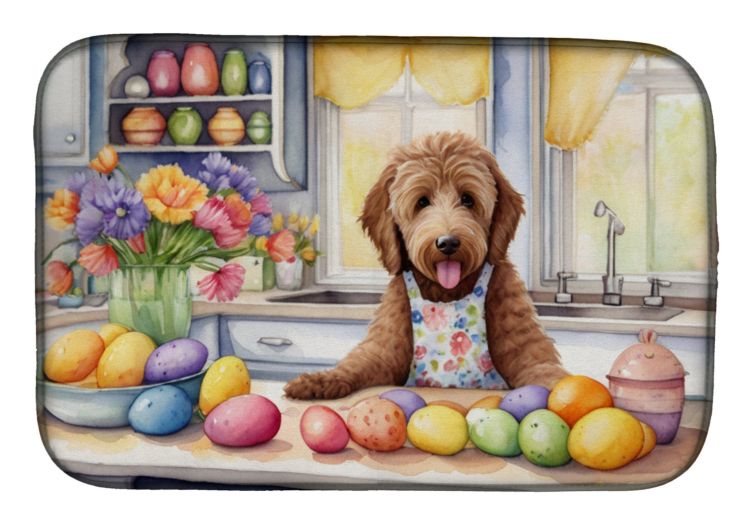 Buy this Decorating Easter Labradoodle Dish Drying Mat