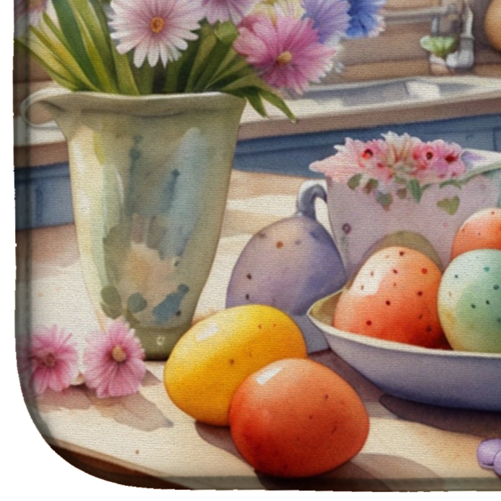 Decorating Easter Maltese Dish Drying Mat