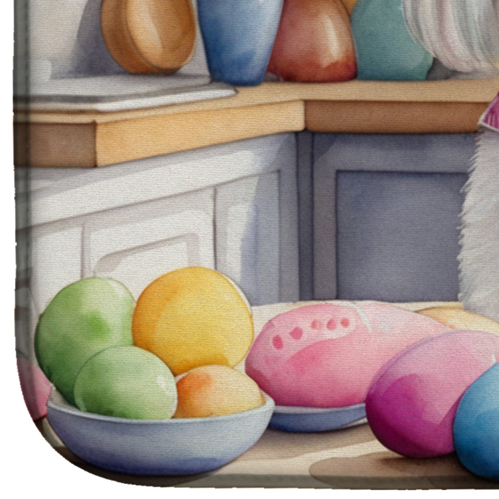 Decorating Easter Maltese Dish Drying Mat
