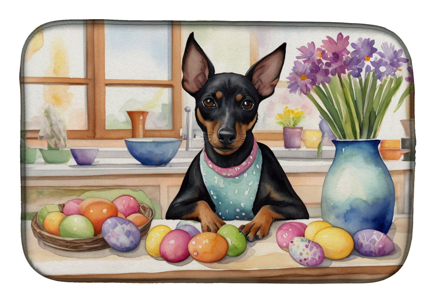 Buy this Decorating Easter Manchester Terrier Dish Drying Mat
