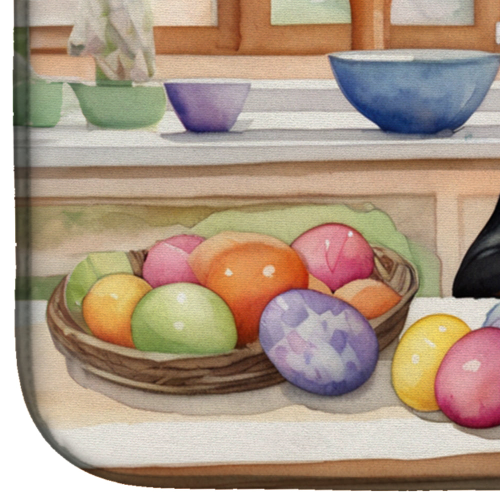 Decorating Easter Manchester Terrier Dish Drying Mat