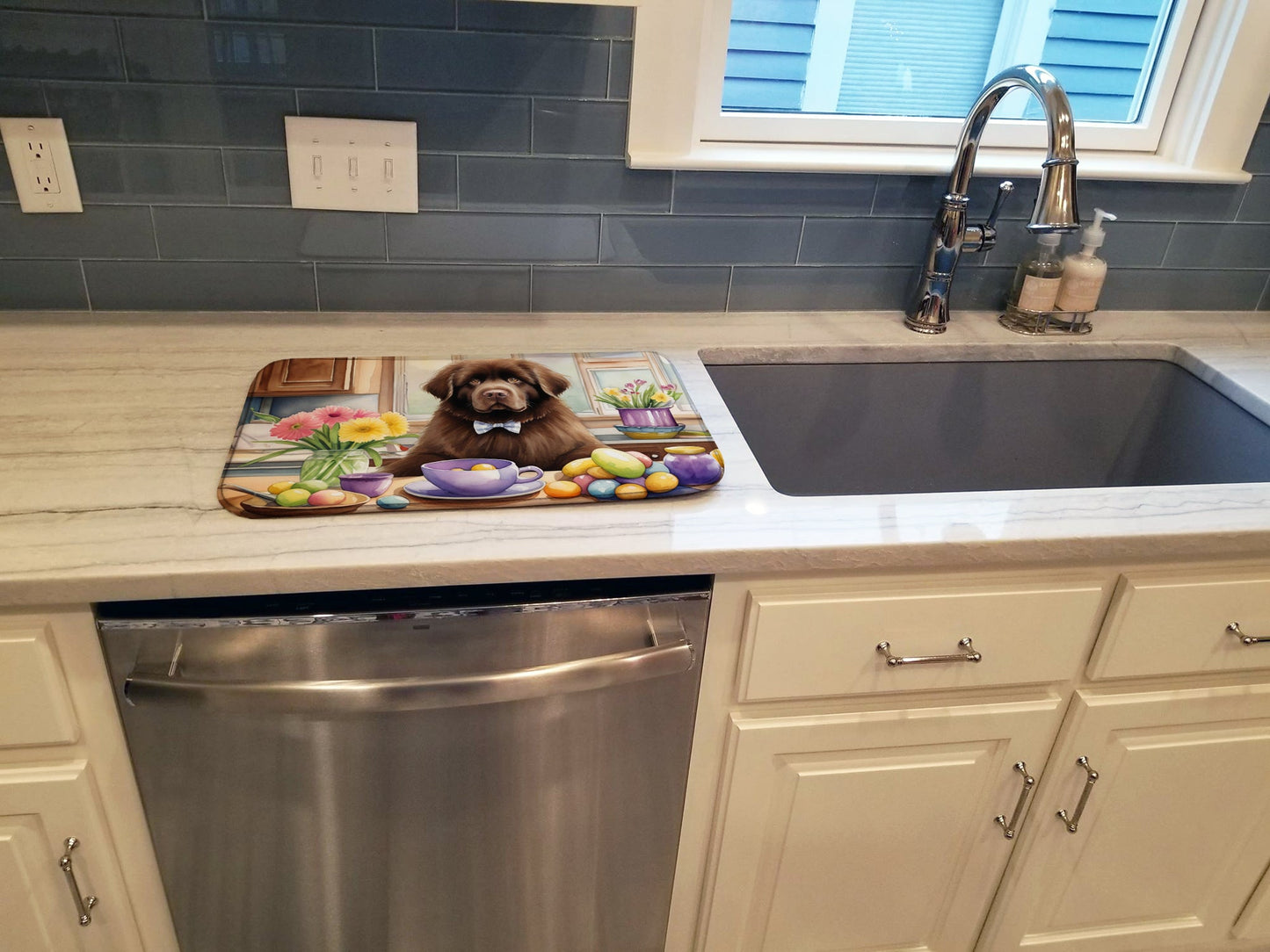 Decorating Easter Newfoundland Dish Drying Mat