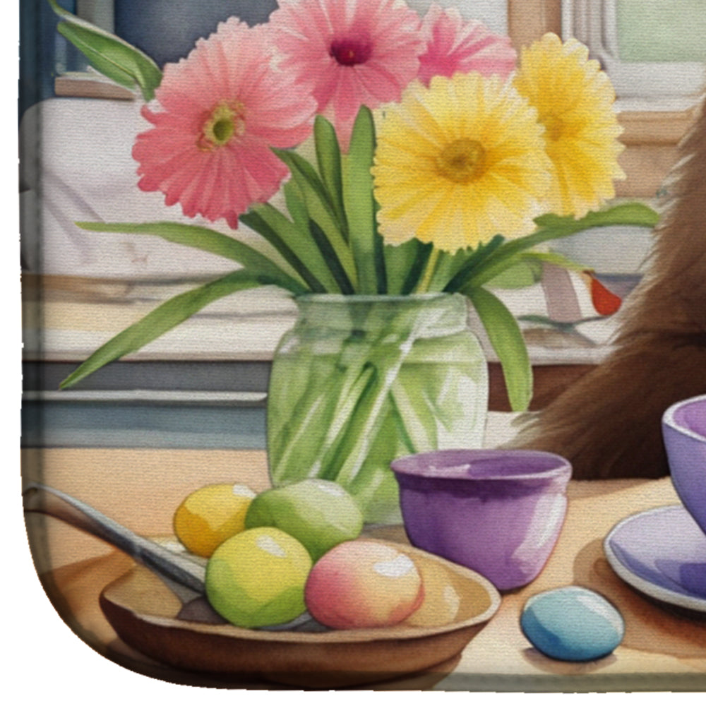 Decorating Easter Newfoundland Dish Drying Mat