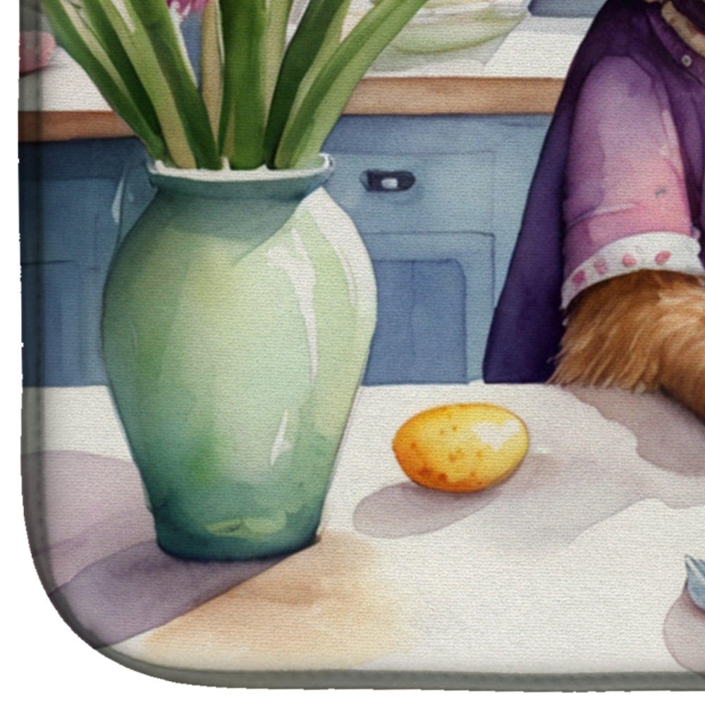 Decorating Easter Otterhound Dish Drying Mat