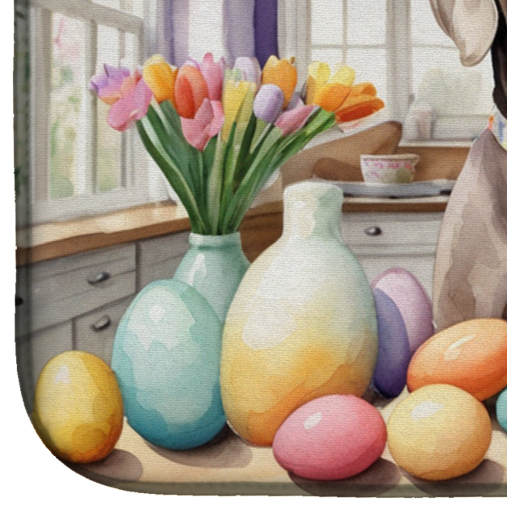 Decorating Easter Weimaraner Dish Drying Mat