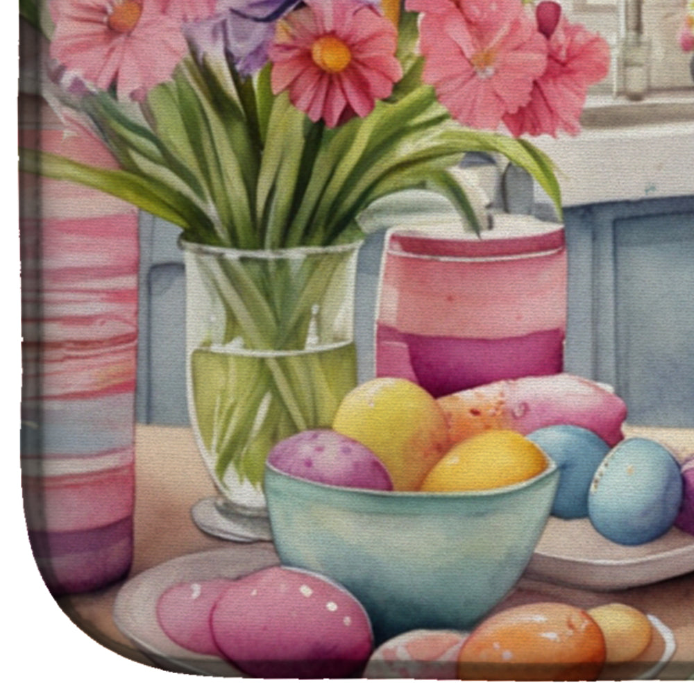 Decorating Easter Wirehaired Pointing Griffon Dish Drying Mat