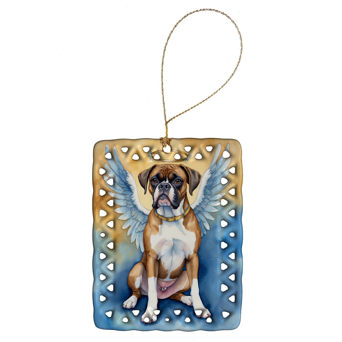 Buy this Boxer My Angel Porcelain Ornament