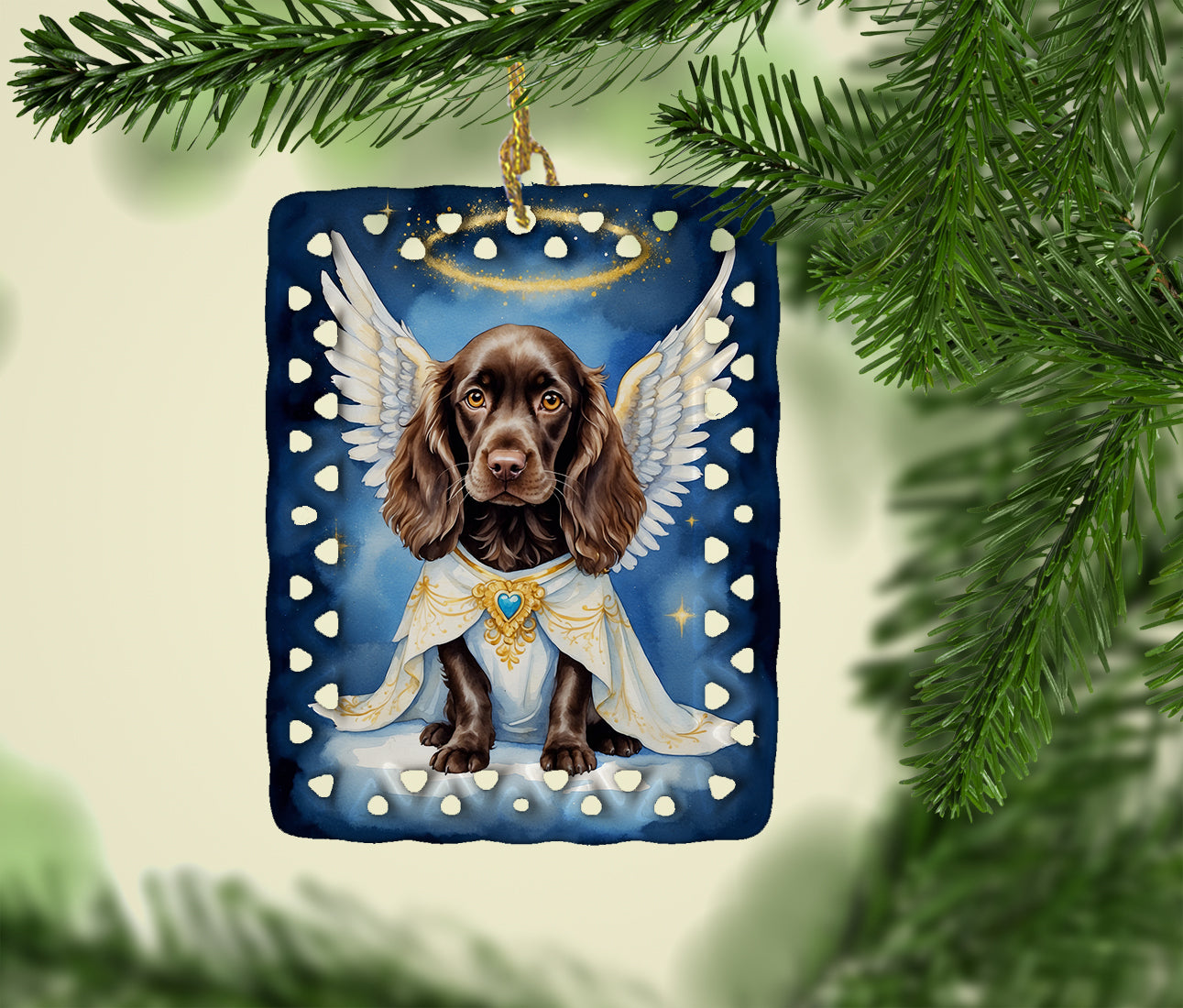 Boykin Spaniel My Angel Porcelain Ornament