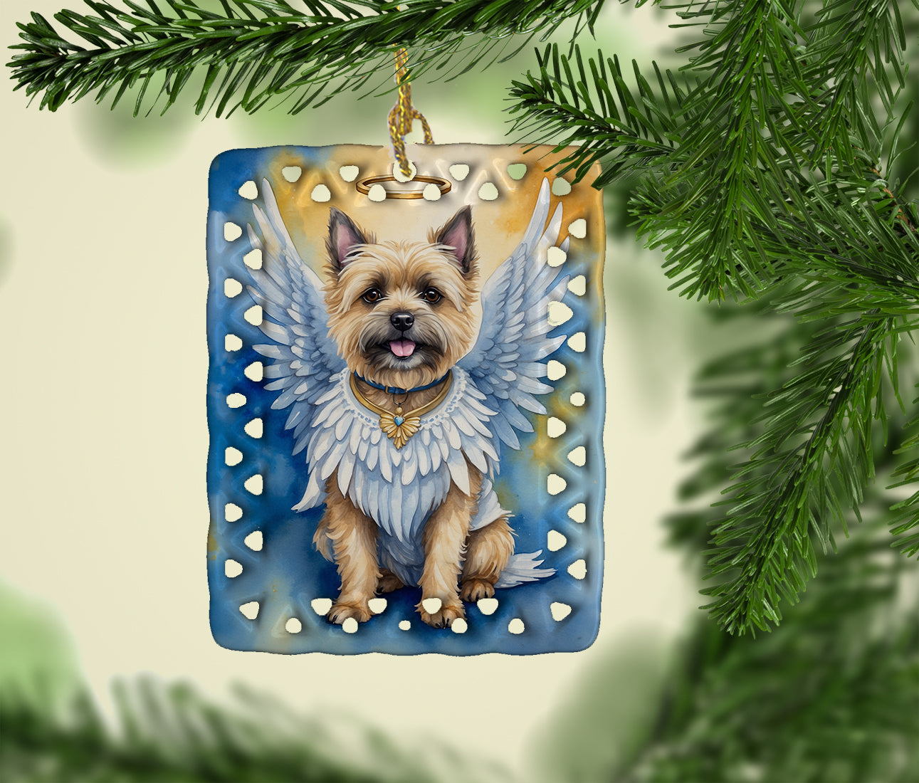 Cairn Terrier My Angel Porcelain Ornament
