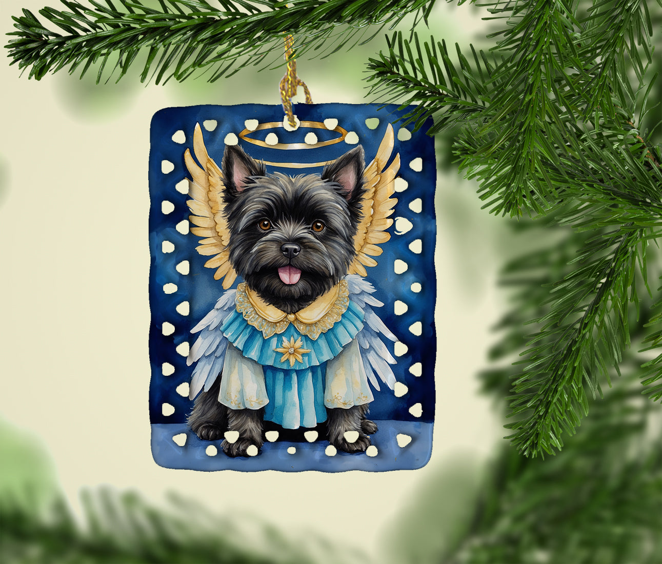 Cairn Terrier My Angel Porcelain Ornament