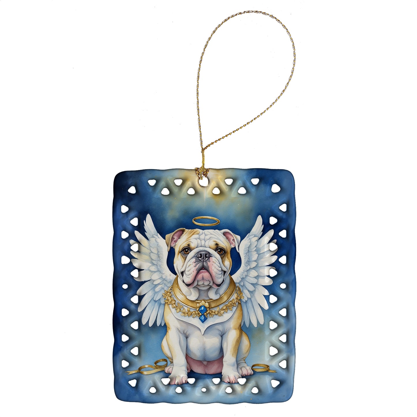 Buy this English Bulldog My Angel Porcelain Ornament