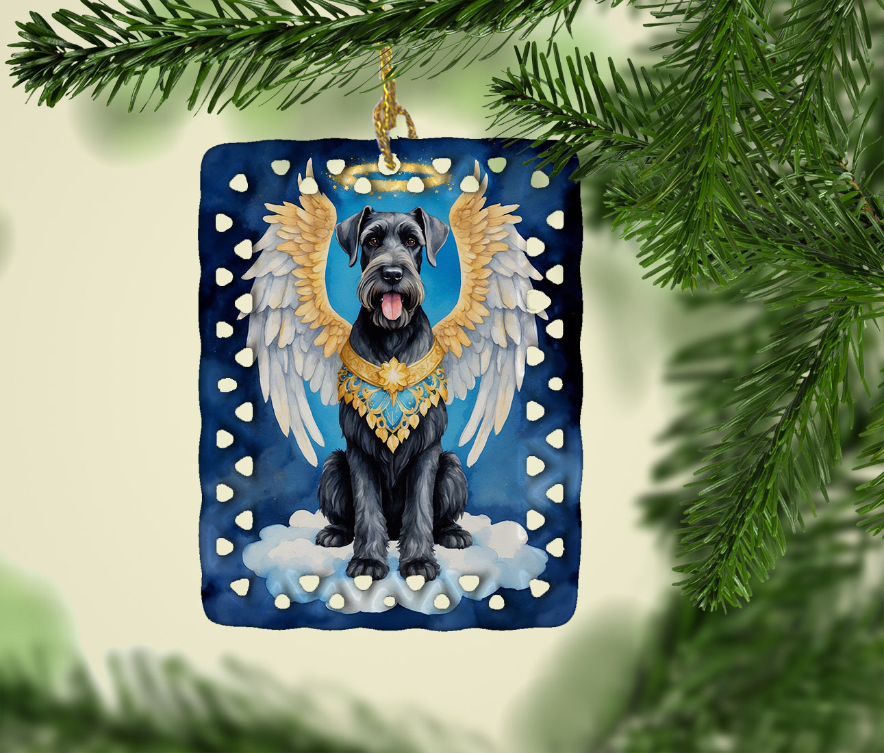 Giant Schnauzer My Angel Porcelain Ornament