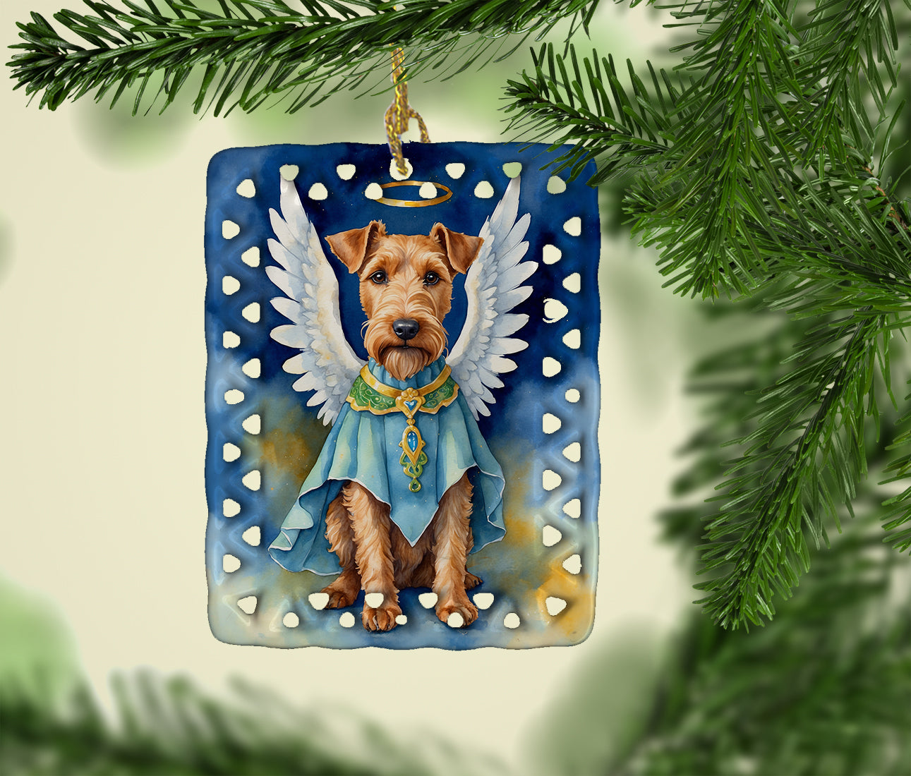 Irish Terrier My Angel Porcelain Ornament