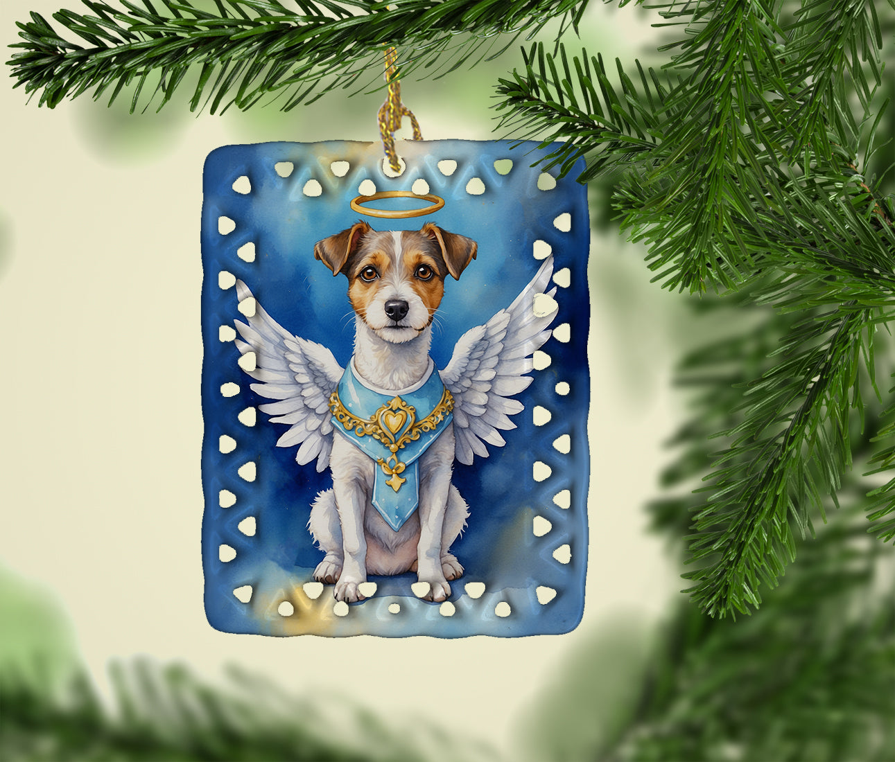 Jack Russell Terrier My Angel Porcelain Ornament