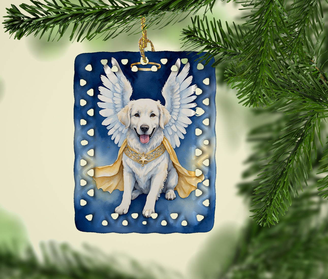 Kuvasz My Angel Porcelain Ornament