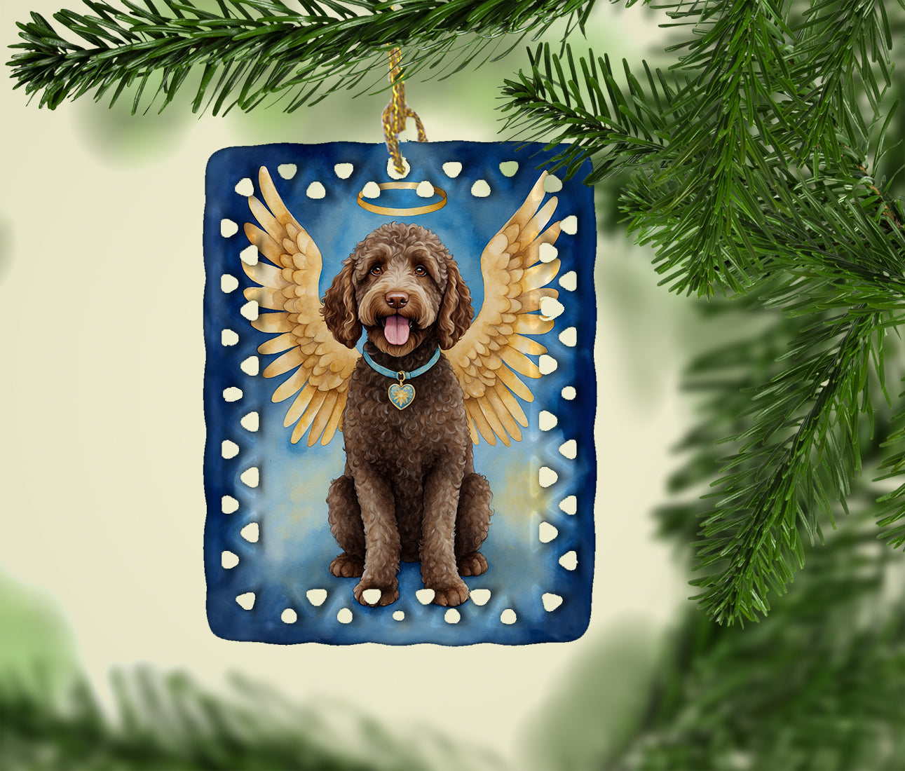 Labradoodle My Angel Porcelain Ornament