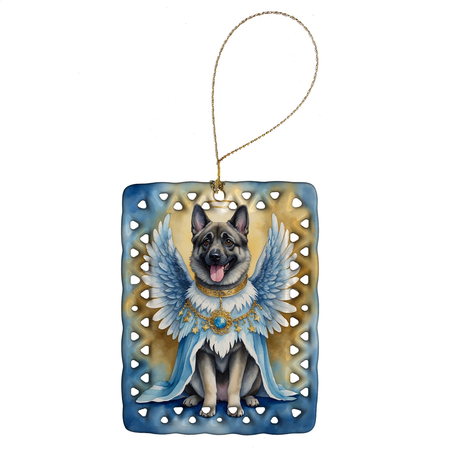 Buy this Norwegian Elkhound My Angel Porcelain Ornament