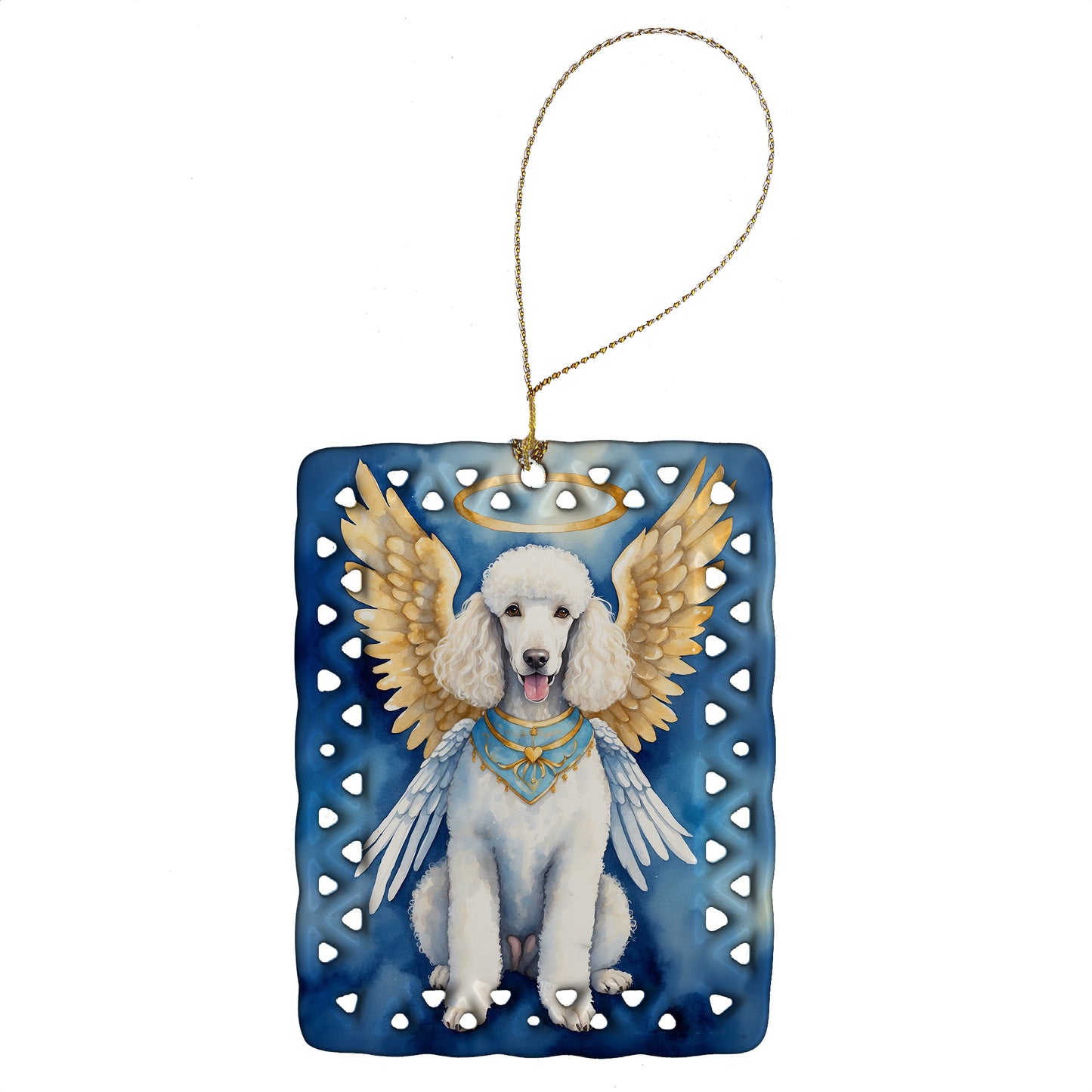 Buy this White Poodle My Angel Porcelain Ornament