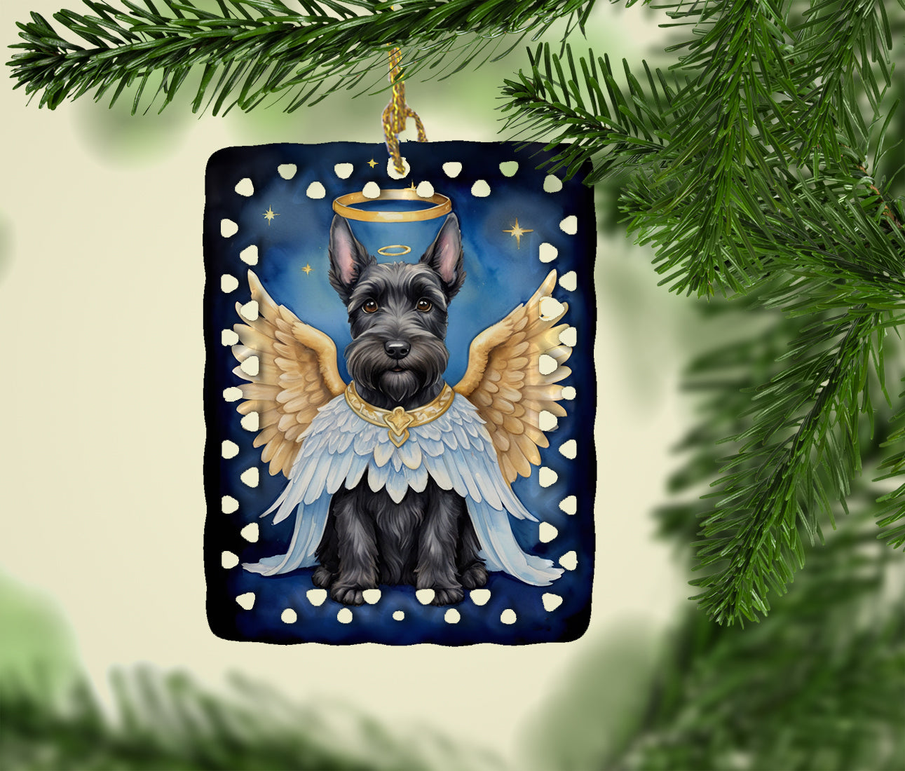 Scottish Terrier My Angel Porcelain Ornament