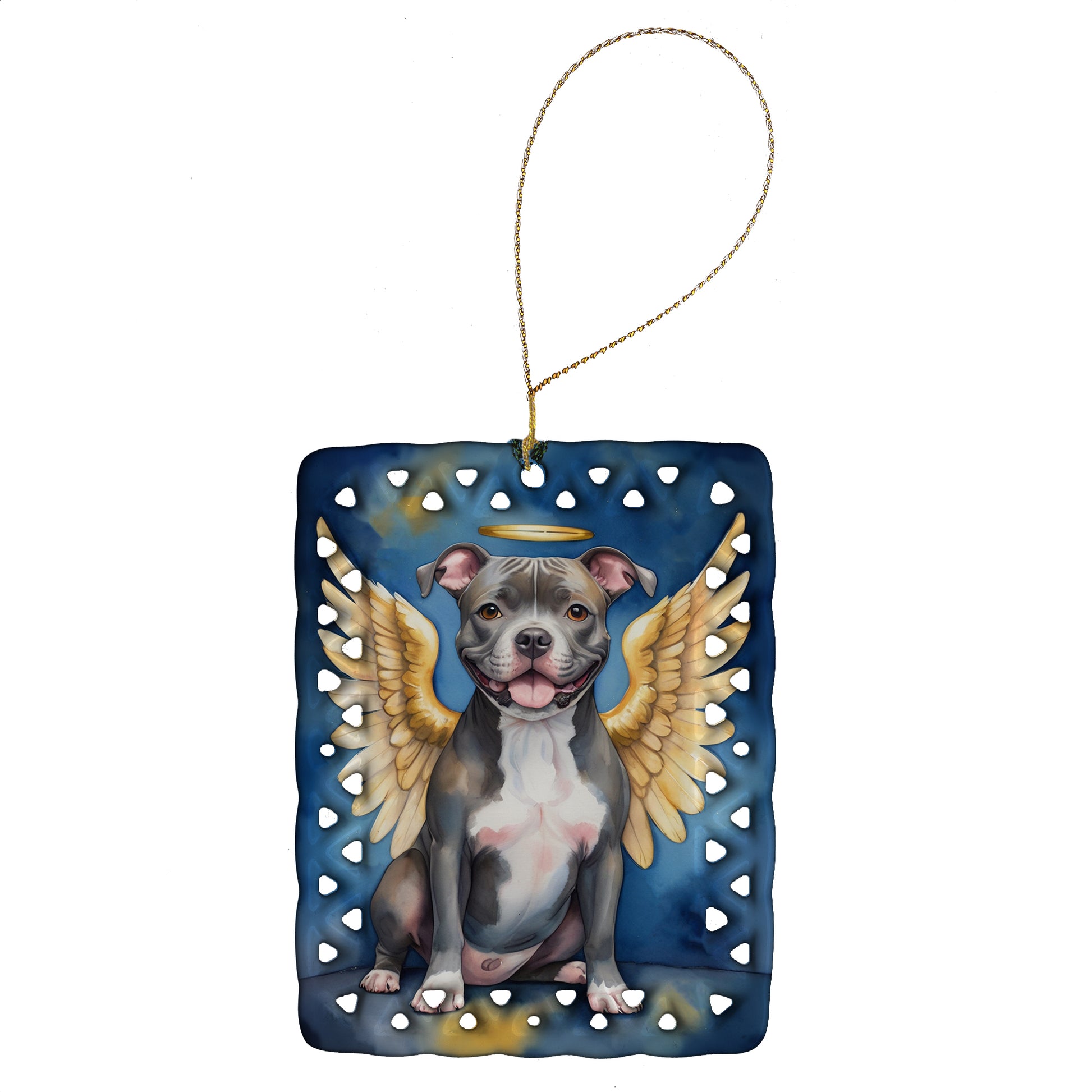 Buy this Staffordshire Bull Terrier My Angel Porcelain Ornament