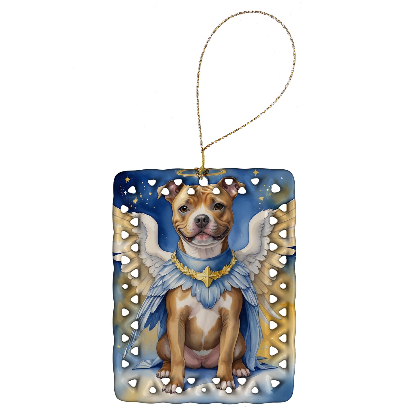 Buy this Staffordshire Bull Terrier My Angel Porcelain Ornament