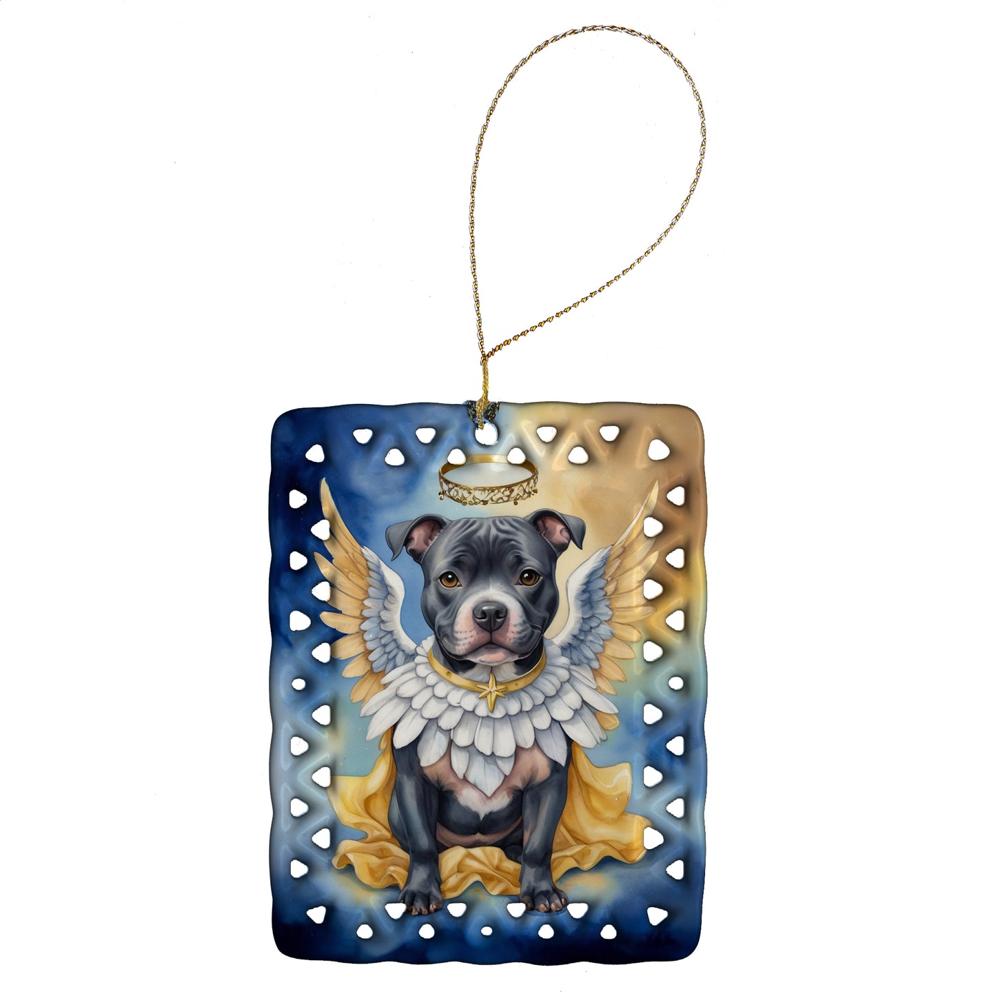 Buy this Staffordshire Bull Terrier My Angel Porcelain Ornament