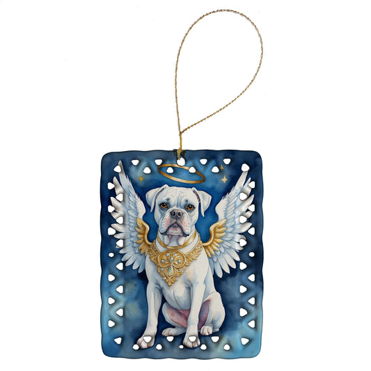 Buy this White Boxer My Angel Porcelain Ornament