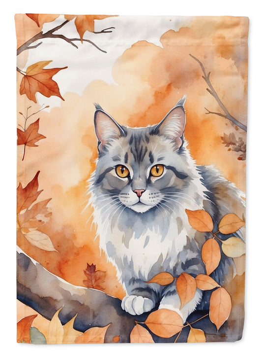 Buy this Australian Mist Cat in Fall Leaves Garden Flag