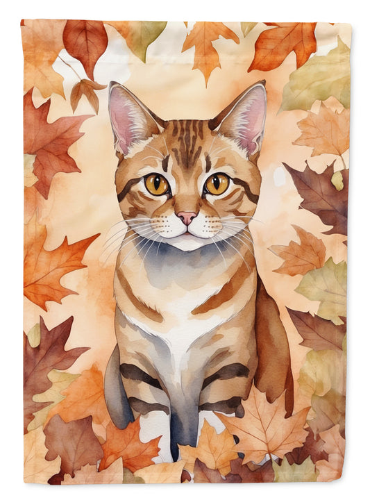 Buy this German Rex Cat in Fall Leaves House Flag