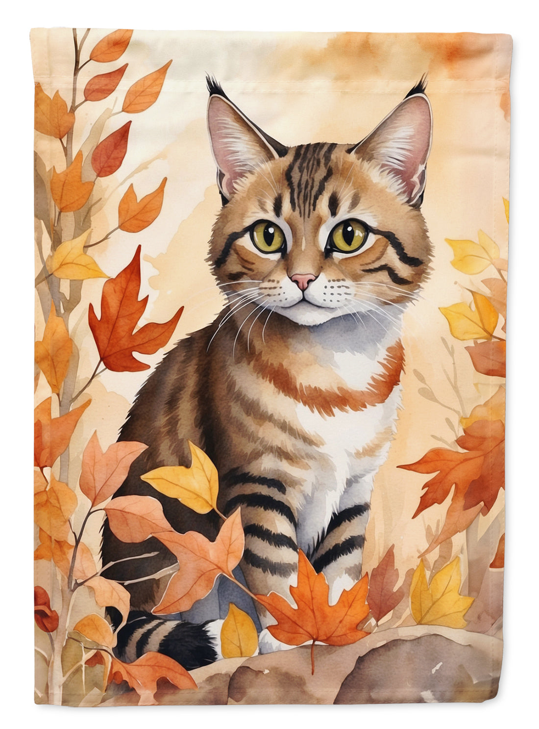 Buy this Owyhee Bob Cat in Fall Leaves House Flag