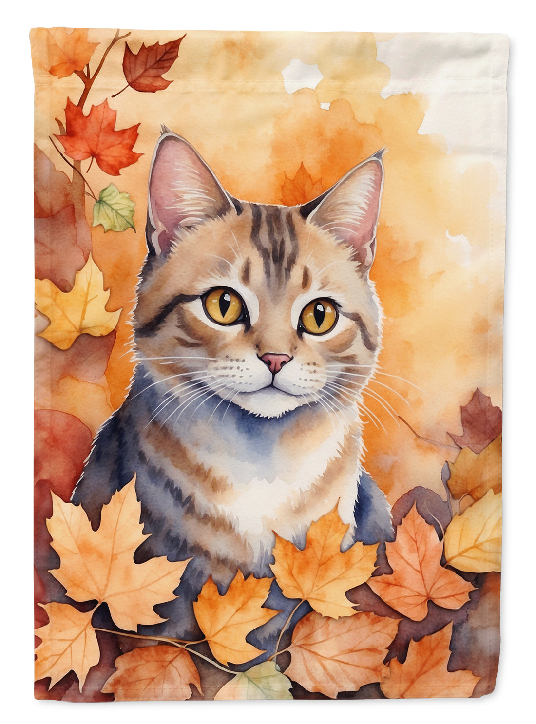 Buy this Raas Cat in Fall Leaves Garden Flag