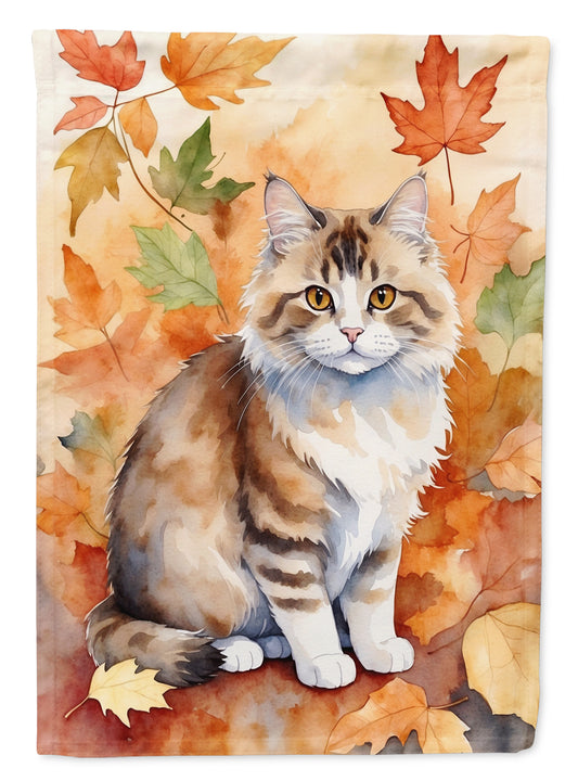 Buy this Ragamuffin Cat in Fall Leaves House Flag