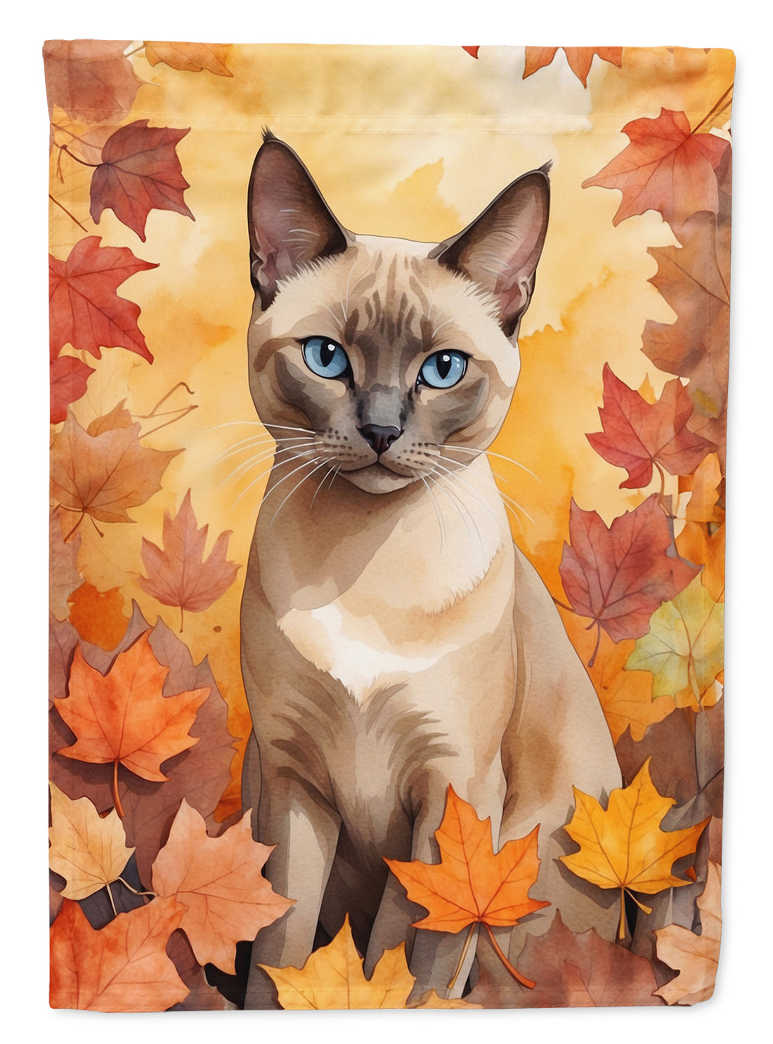 Buy this Tonkinese Cat in Fall Leaves House Flag