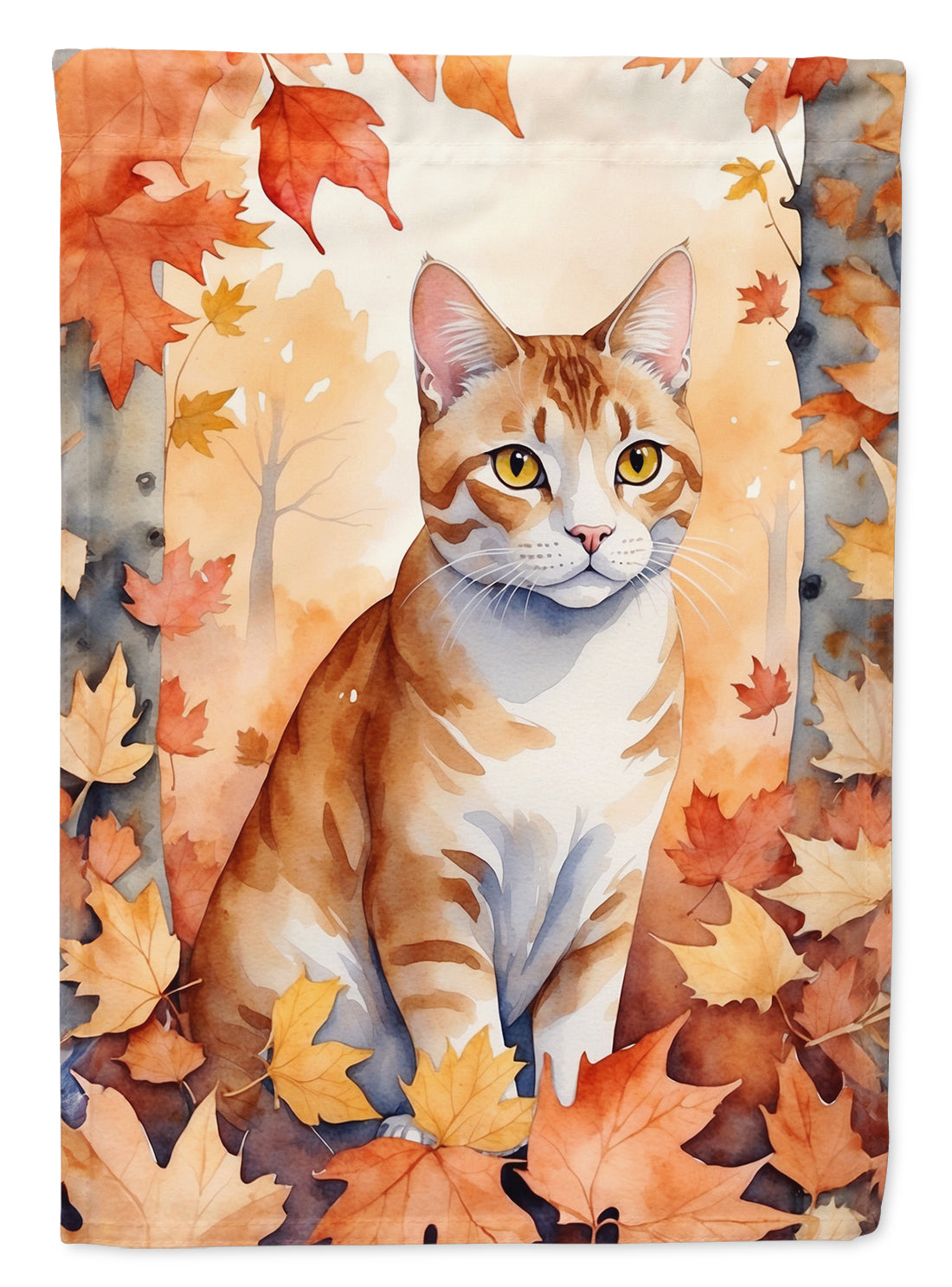 Buy this Ural Rex Cat in Fall Leaves House Flag