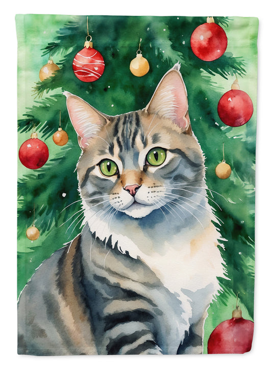 Buy this American Bobtail Cat By the Christmas Tree House Flag