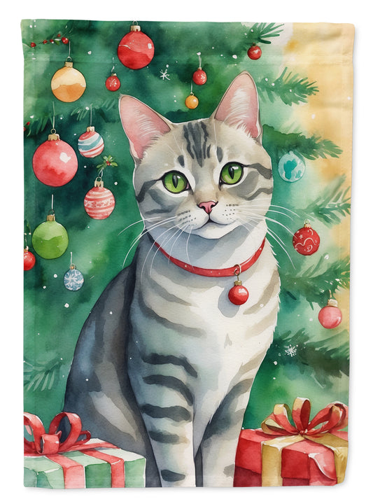 Buy this Asian Cat By the Christmas Tree Garden Flag