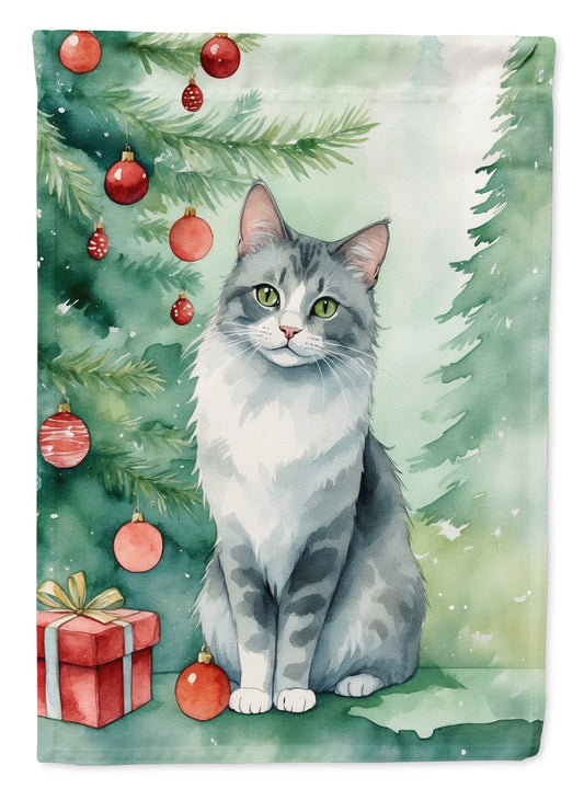 Buy this Australian Mist Cat By the Christmas Tree Garden Flag