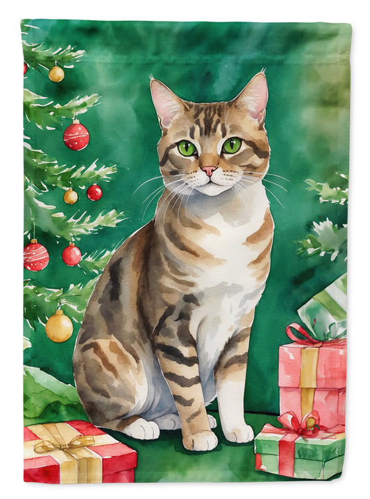 Buy this California Spangled Cat By the Christmas Tree House Flag