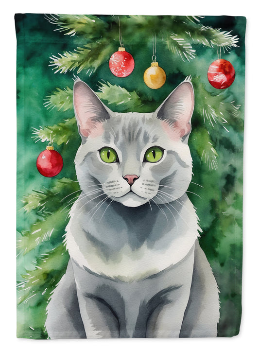 Buy this Korat Cat By the Christmas Tree House Flag