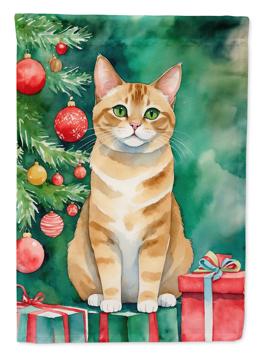 Buy this Malayan Cat By the Christmas Tree Garden Flag