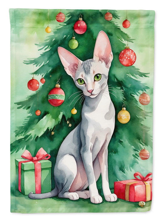 Buy this Oriental Shorthair Cat By the Christmas Tree House Flag