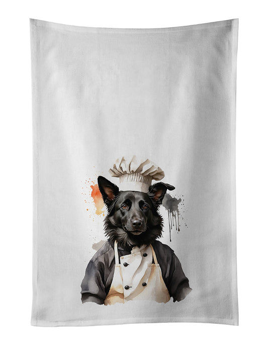 Buy this Belgian Sheepdog Chef Kitchen Towel Set of 2