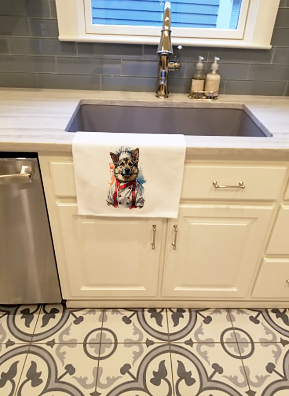 Norwegian Elkhound Chef Kitchen Towel Set of 2