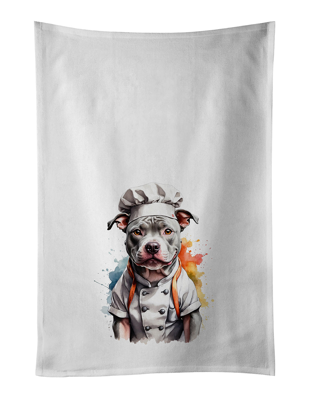 Buy this Pit Bull Terrier Chef Kitchen Towel Set of 2