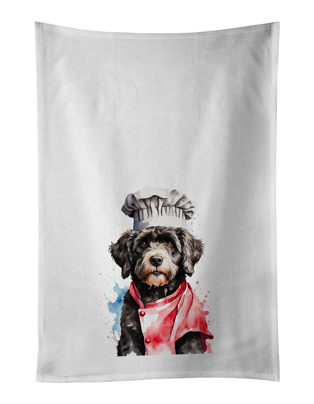 Buy this Portuguese Water Dog Chef Kitchen Towel Set of 2